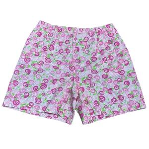 Lilly Pulitzer Vintage High Rise Mom Shorts Rolls Royce Snail Pink Size 10